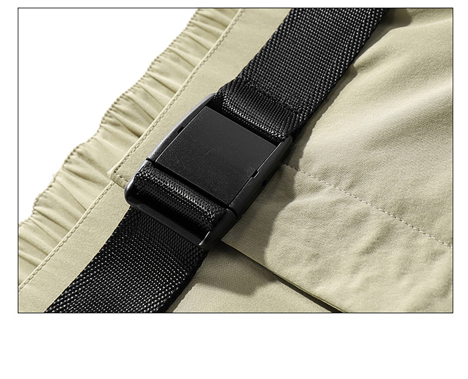 thumbnail image 5 of Pantalones de senderismo con cremallera desmontable para hombre: nailon transpirable, secado rápido, cintura ajustable con cinturón, adecuados para deportes al aire libre, 5 of 8